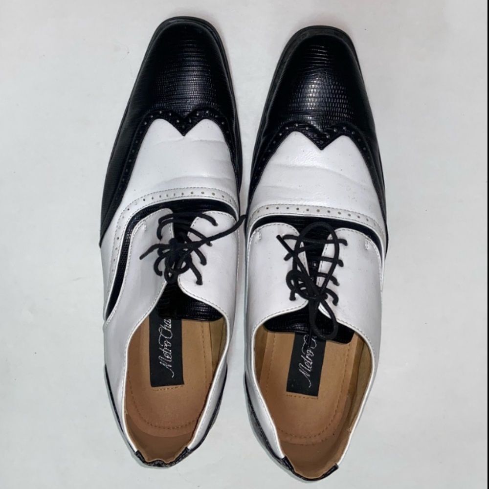 Metro Charm MC 113 13 Black and White Oxford Shoes Size 13